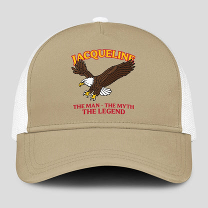 The Man The Myth The Legend Eagle Khaki Mesh Cap JACQUELINE 13K1 C210PF