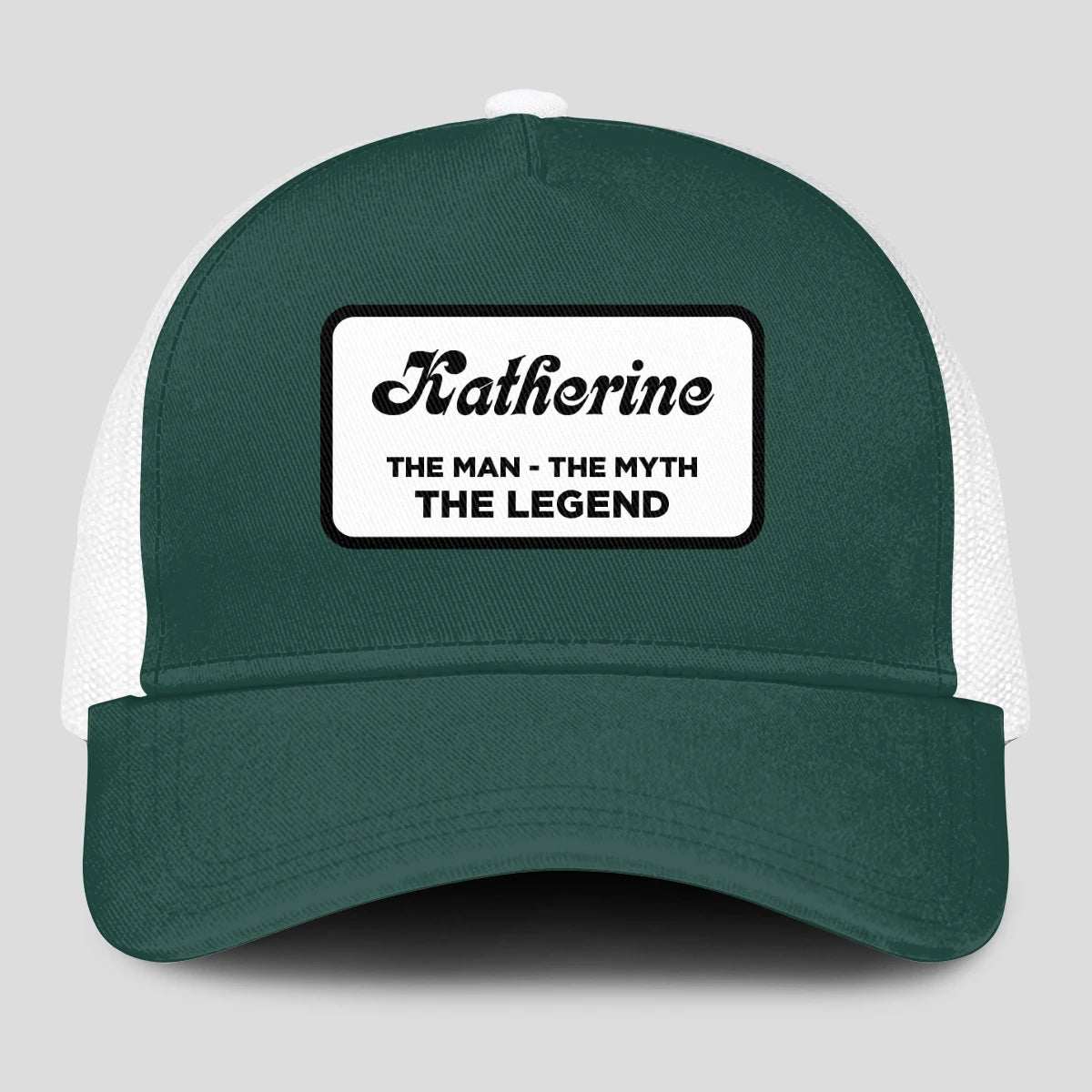 The Man The Myth The Legend Green And White Mesh Cap KATHERINE 13K1 C198PF