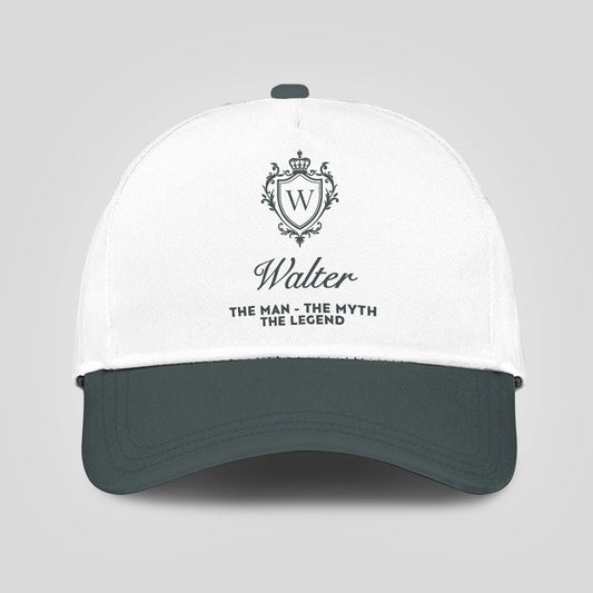 The Man The Myth The Legend Elegant Gray And White Cap WALTER 13K1 C170PF