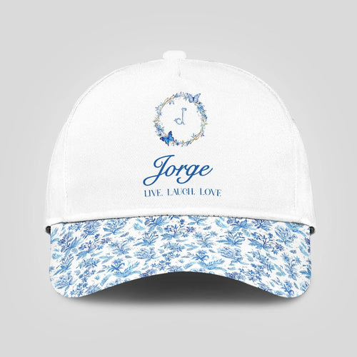 Live Laugh Love Blue Flowers Cap JORGE 13K1 C50PF