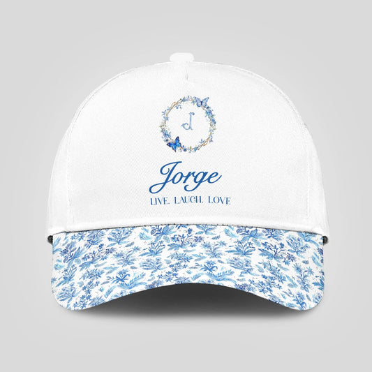 Live Laugh Love Blue Flowers Cap JORGE 13K1 C50PF