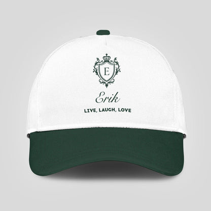 Live Laugh Love Elegant Blue And White Cap ERIK 13K1 C90PF
