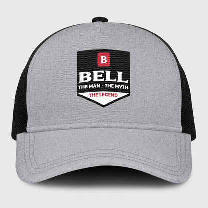 The Man The Myth The Legend Gray Mesh Cap BELL 13K1 C189PF