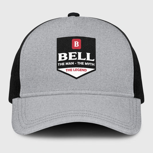 The Man The Myth The Legend Gray Mesh Cap BELL 13K1 C189PF