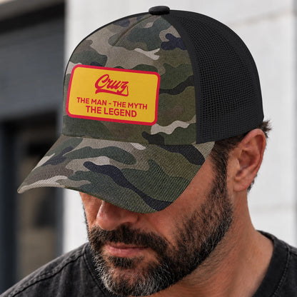 The Man The Myth The Legend Camo Vintage Mesh Cap CRUZ 13K1 C191PF