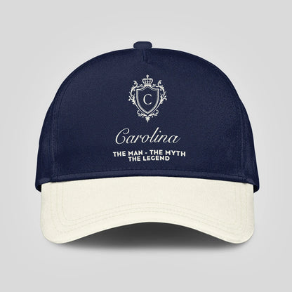 The Man The Myth The Legend Navy And Beige Cap CAROLINA 13K1 C145PF