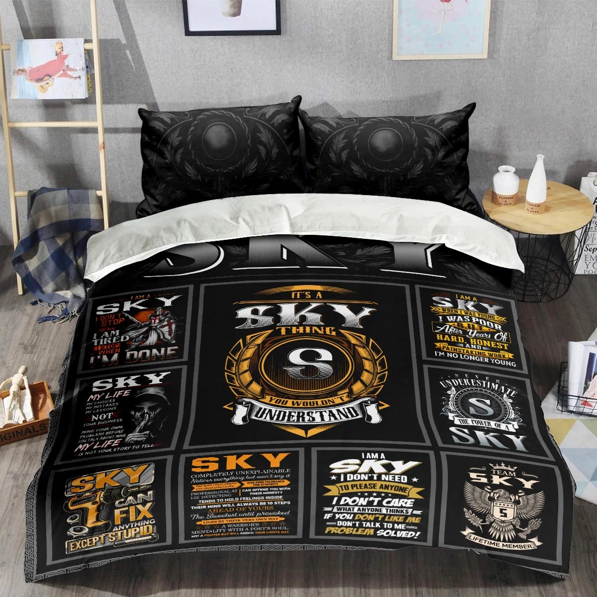 SKY Limited Edition Personalized Bedding Set 13K1-BS2