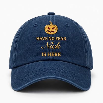 Have No Fear Your Name Is Here Jack O' Lantern Washed Cap NICK 13K1 C165PF