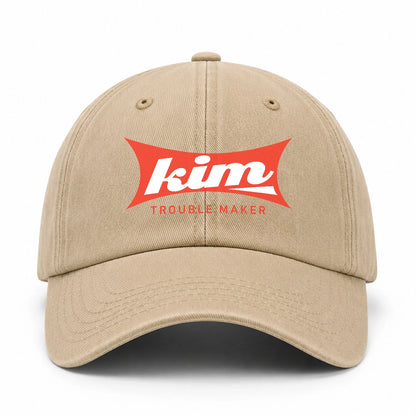 Trouble Maker Red Logo Washed Cap KIM 13K1 C78PF