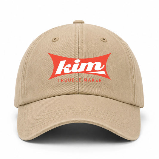Trouble Maker Red Logo Washed Cap KIM 13K1 C78PF