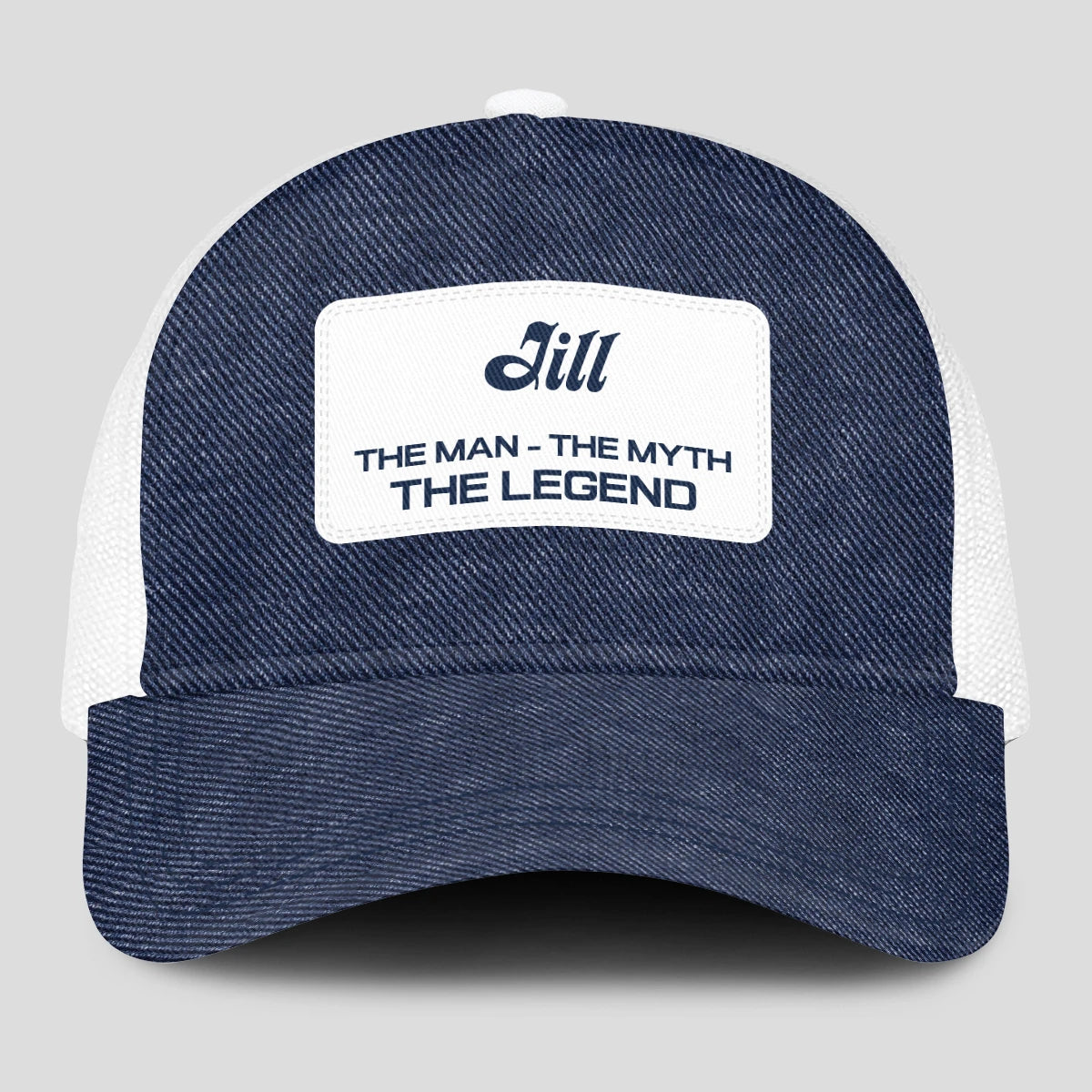 The Man The Myth The Legend Blue Denim Mesh Cap JILL 13K1 C194PF
