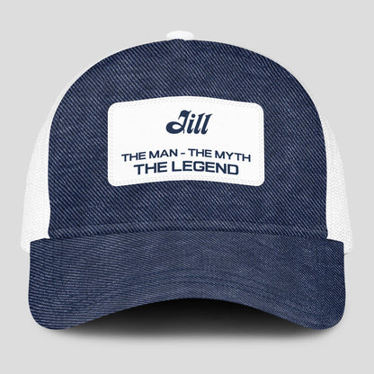 The Man The Myth The Legend Blue Denim Mesh Cap JILL 13K1 C194PF