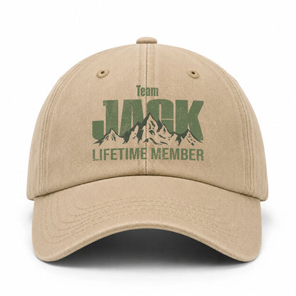 Team Your Name Lifetime Member Mountain Cap JACK 13K1 C58PF