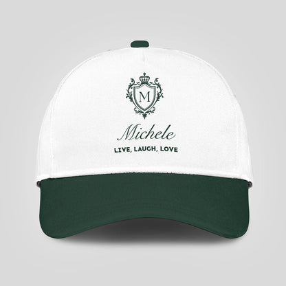 Live Laugh Love Elegant Blue And White Cap MICHELE 13K1 C90PF