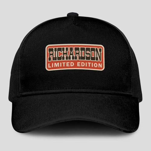 Limited Edition Red Logo Black Mesh Cap RICHARDSON 13K1 C215PF