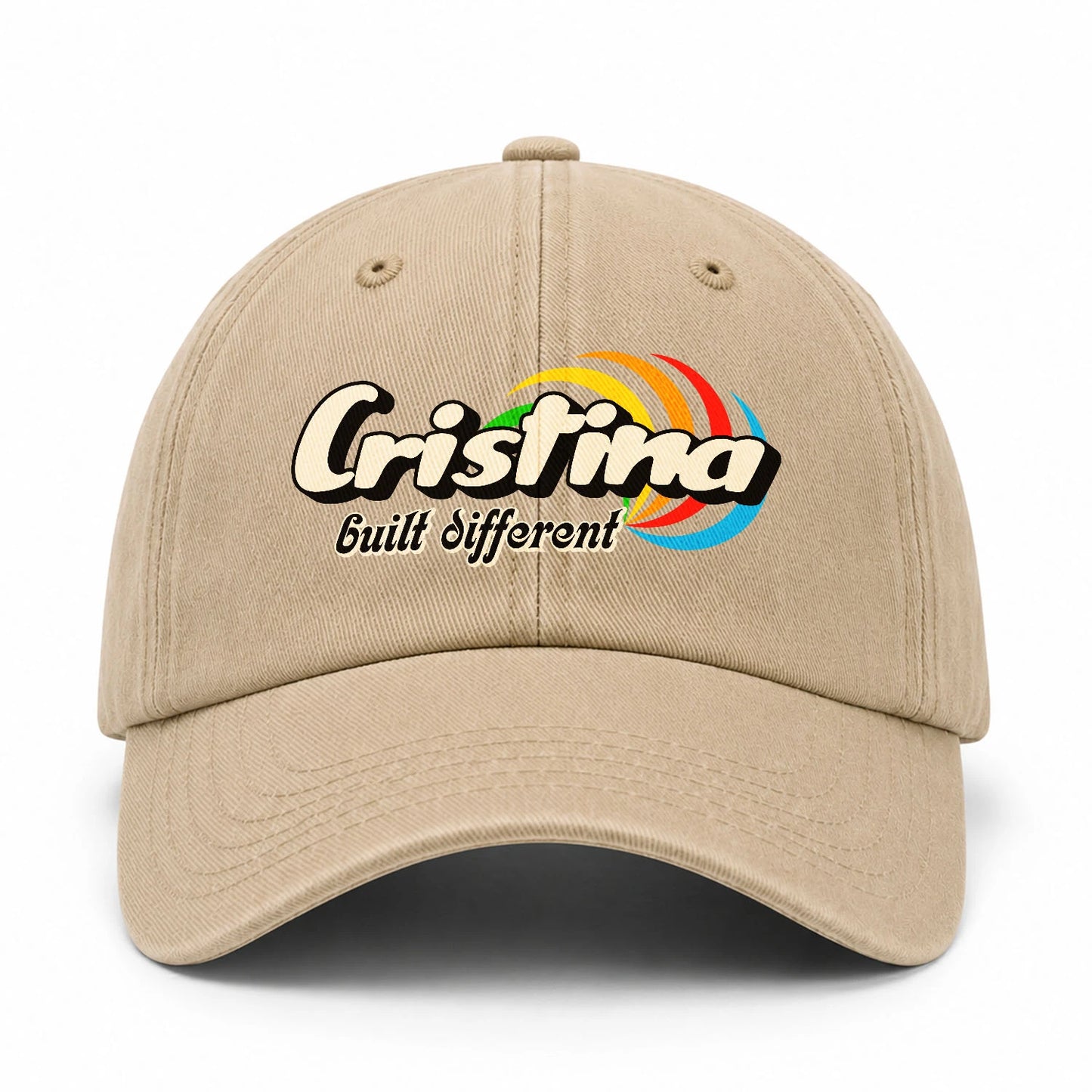 Your Name Built Different Retro Washed Cap CRISTINA 13K1 C55PF