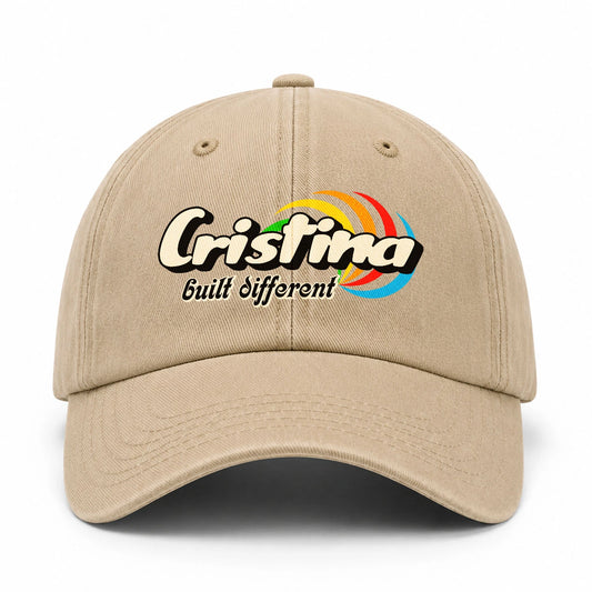 Your Name Built Different Retro Washed Cap CRISTINA 13K1 C55PF
