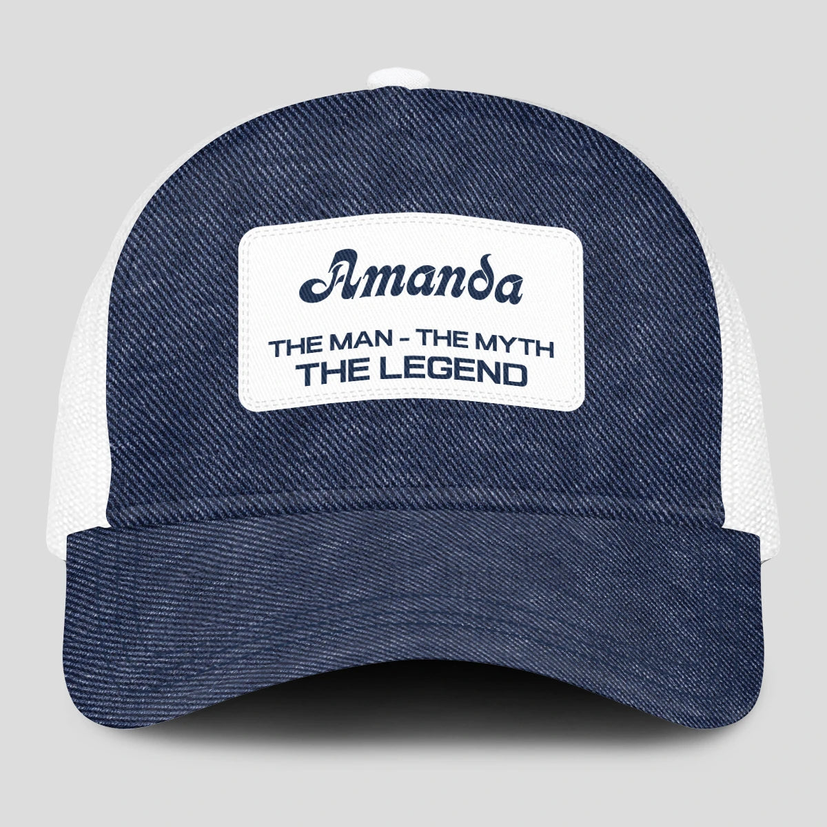 The Man The Myth The Legend Blue Denim Mesh Cap AMANDA 13K1 C194PF