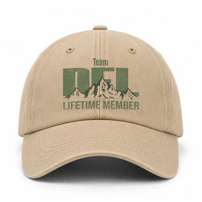 Team Your Name Lifetime Member Mountain Cap DEL 13K1 C58PF