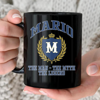 The Man The Myth The Legend Blue And Yellow Logo Mug MARIO 13K1 MG24