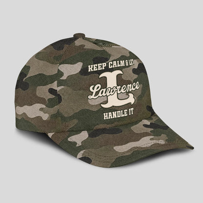 Keep Calm & Let Your Name Handle It Camo Cap LAWRENCE 13K1 C174PF