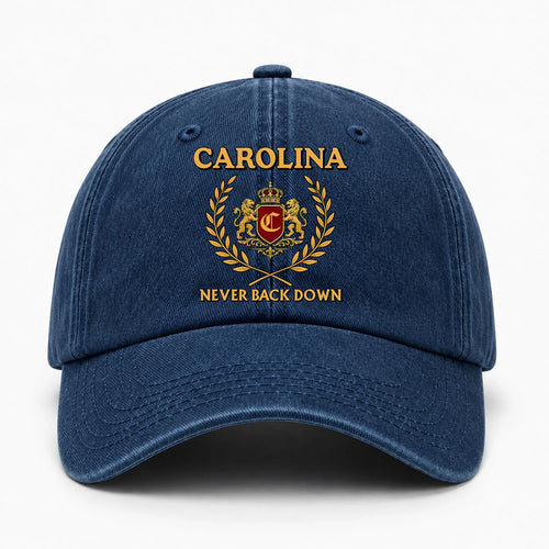 Never Back Down Royal Blue Denim Cap CAROLINA 13K1 C60PF