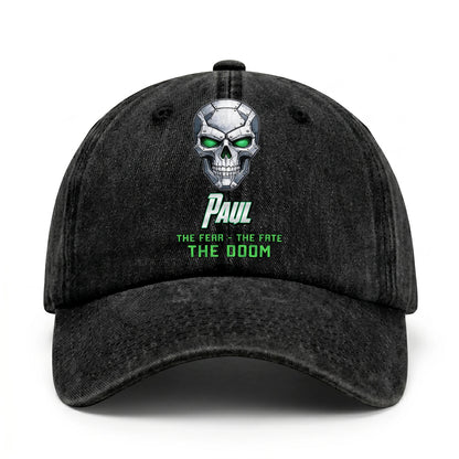 The Fear The Fate The Doom Skull Washed Cap PAUL 13K1 C99PF