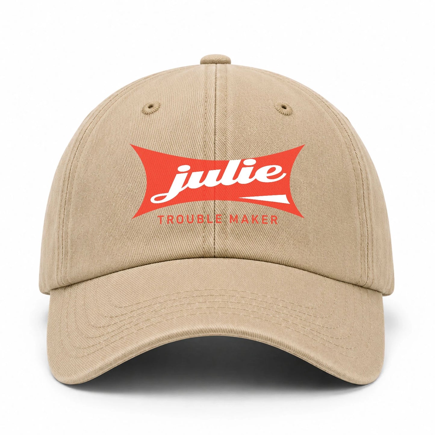 Trouble Maker Red Logo Washed Cap JULIE 13K1 C78PF