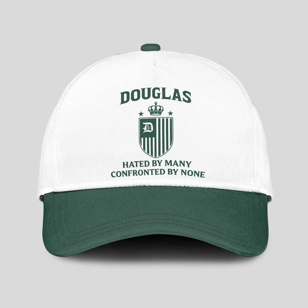 Hated By Many Confronted By None Luxury Logo Cap DOUGLAS 13K1 C41PF