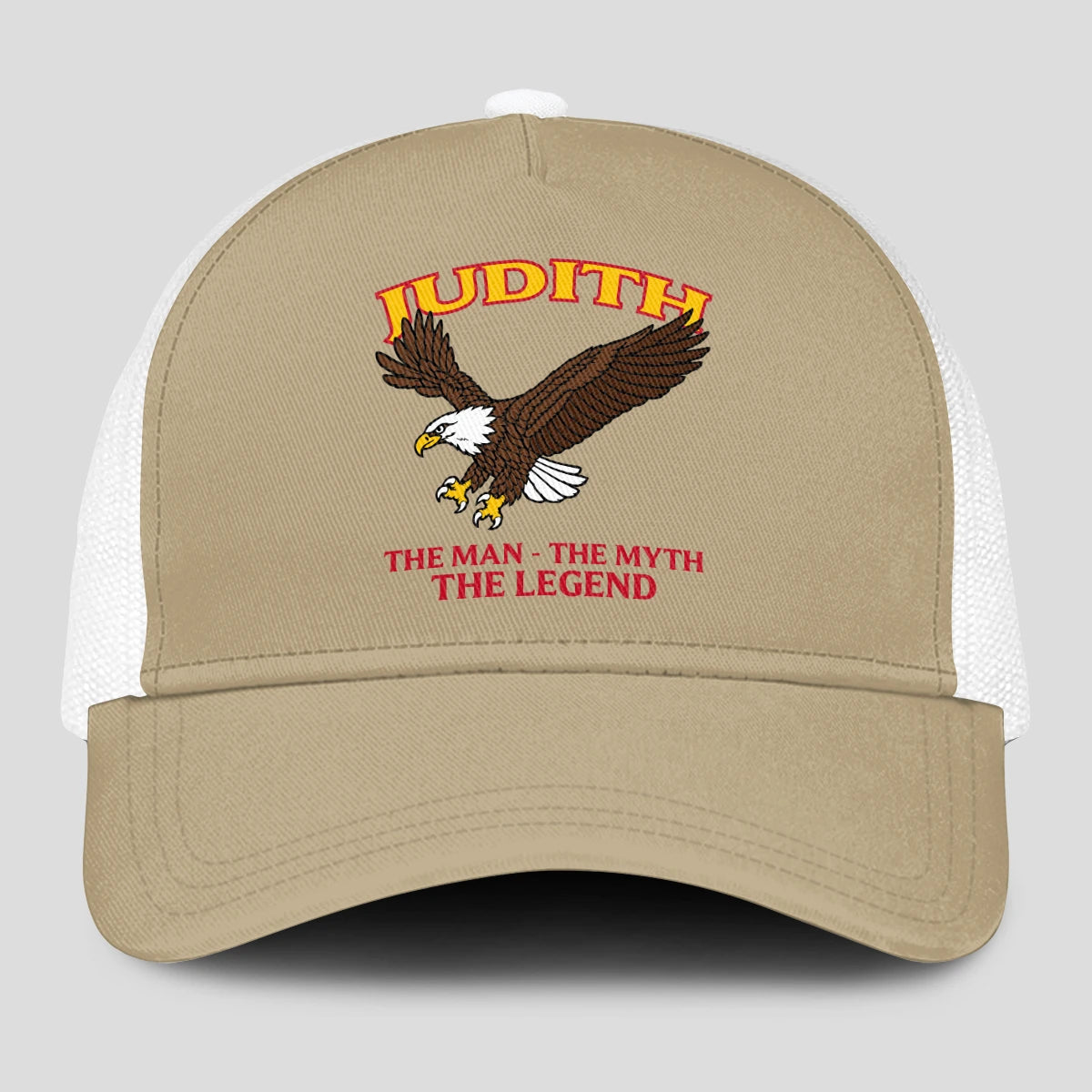 The Man The Myth The Legend Eagle Khaki Mesh Cap JUDITH 13K1 C210PF