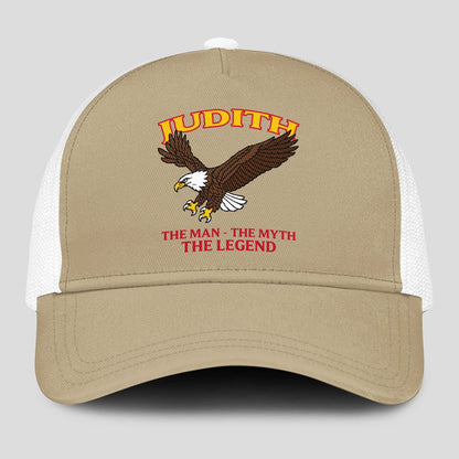 The Man The Myth The Legend Eagle Khaki Mesh Cap JUDITH 13K1 C210PF