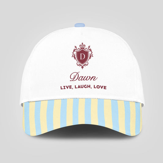 Live Laugh Love Blue And Yellow Luxury Cap DAWN 13K1 C121PF