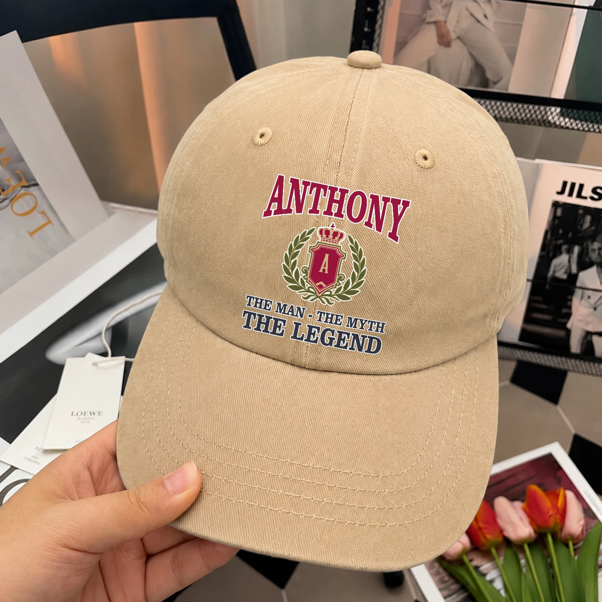 The Man The Myth The Legend Royal Khaki Cap ANTHONY 13K1 C116PF
