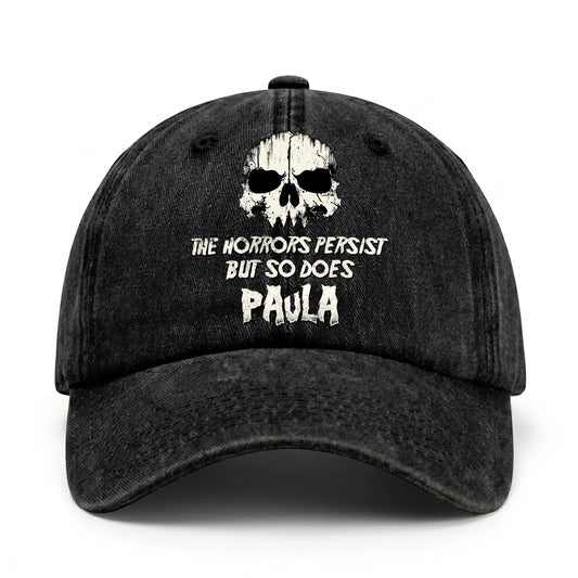 The Horrors Persist But So Does Your Name Cool Skull Washed Cap PAULA 13K1 C134PF