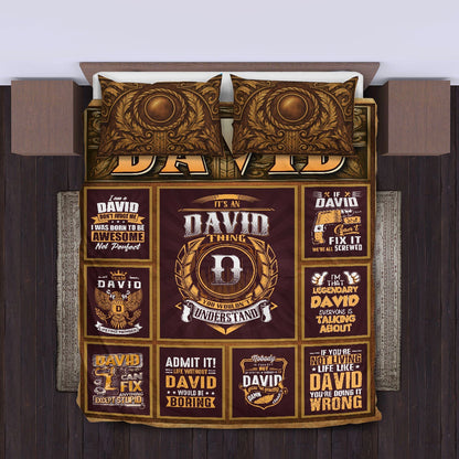 DAVID Limited Edition Personalized Bedding Set 13K1-BS3