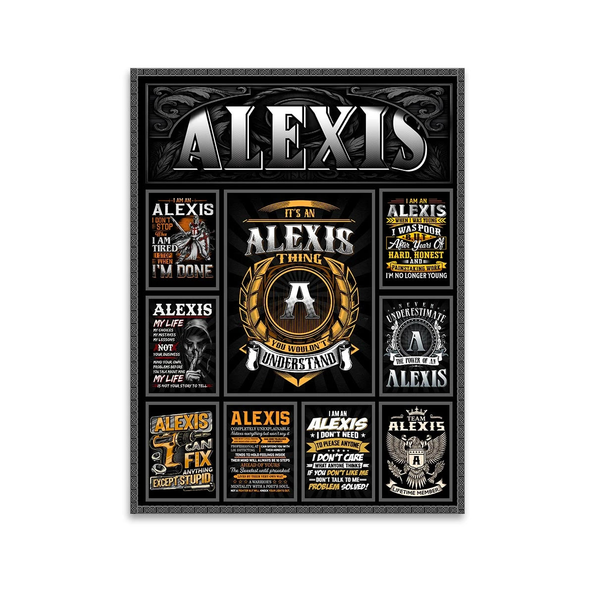 ALEXIS Personalized Sponge Floor Mat – Custom Printed Home Decor 13K1-AR2