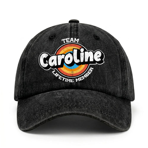 Team Your Name Lifetime Member Logo Cap CAROLINE 13K1 C66PF