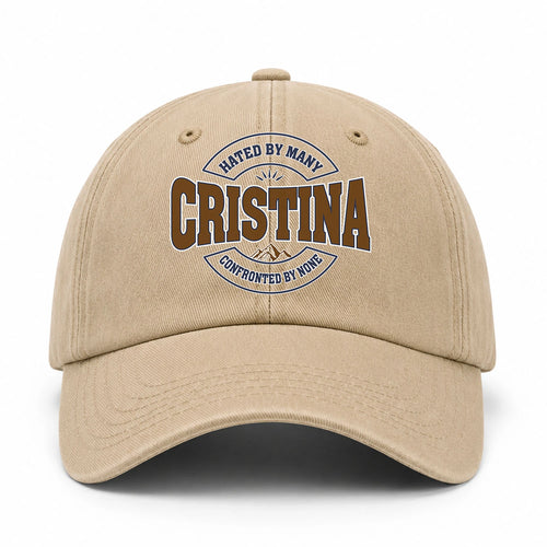 Hated By Many Confronted By None Washed Cap CRISTINA 13K1 C36PF