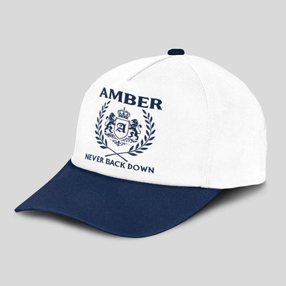 Never Back Down Blue And White Cap AMBER 13K1 C59PF