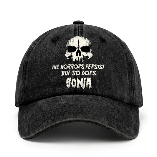 The Horrors Persist But So Does Your Name Cool Skull Washed Cap SONIA 13K1 C134PF