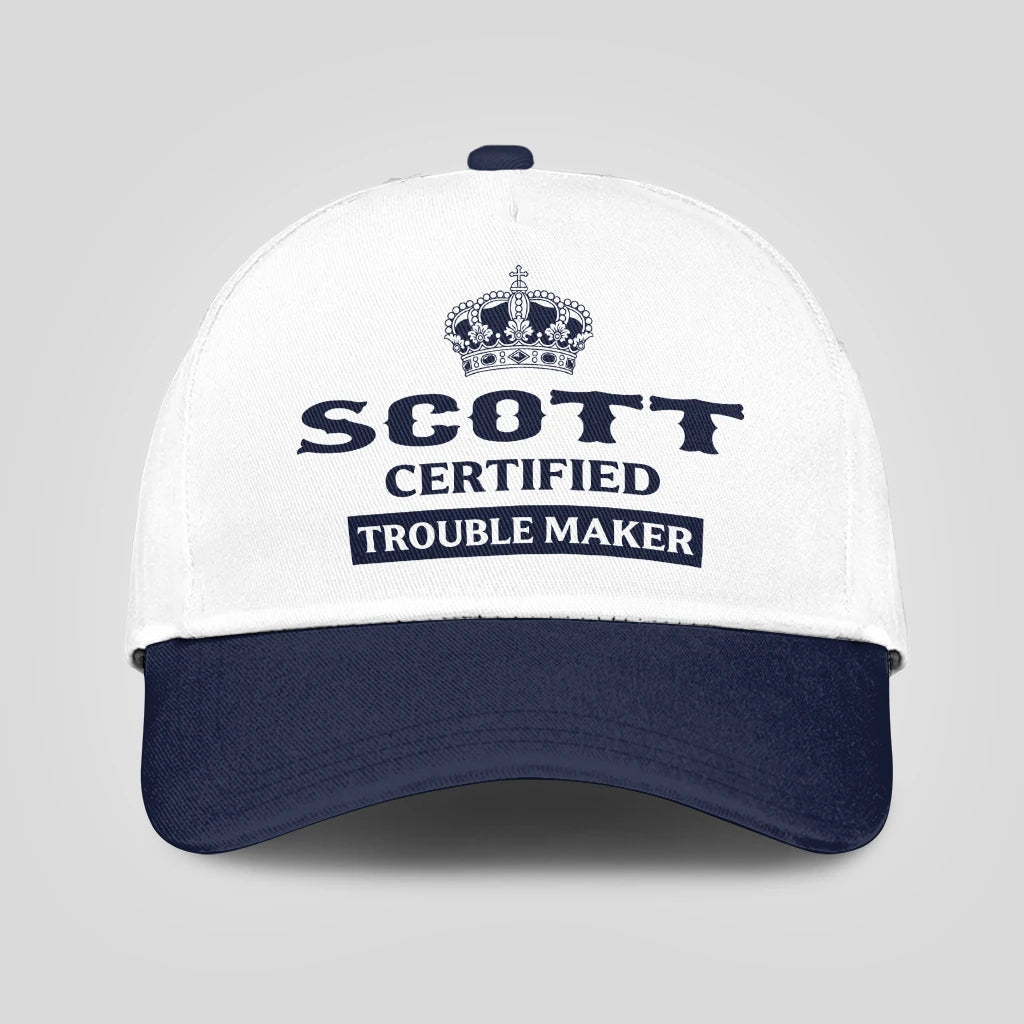 Certified Your Name Trouble Maker Washed Cap SCOTT 13K1 C148PF