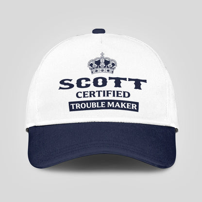 Certified Your Name Trouble Maker Washed Cap SCOTT 13K1 C148PF