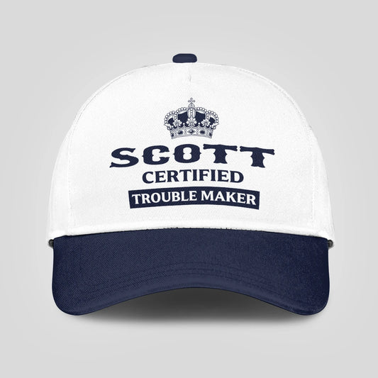 Certified Your Name Trouble Maker Washed Cap SCOTT 13K1 C148PF