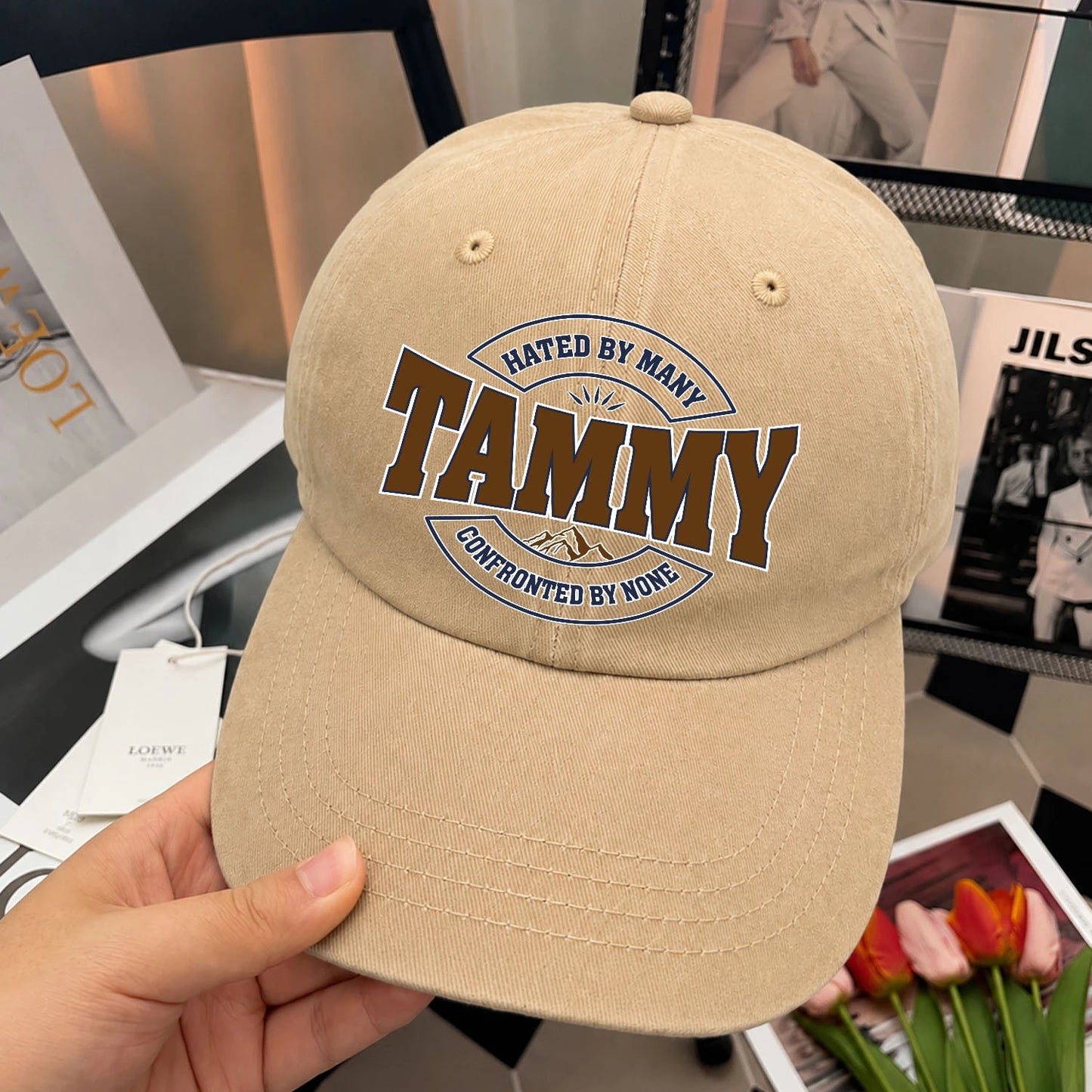 Hated By Many Confronted By None Washed Cap TAMMY 13K1 C36PF