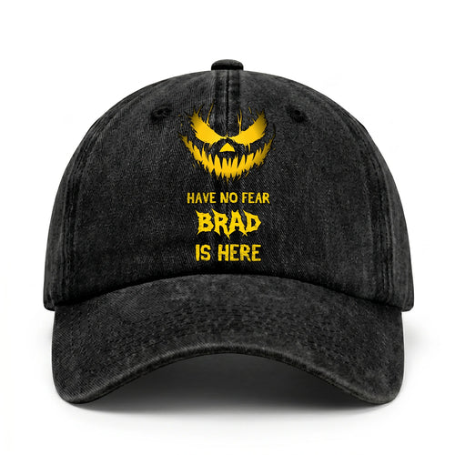 Have No Fear Your Name Is Here Jack O' Lantern Washed Cap BRAD 13K1 C135PF