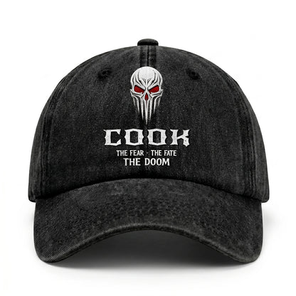 Your Name The Fear The Fate The Doom Skull Washed Cap COOK 13K1 C98PF