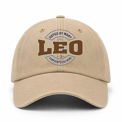 Hated By Many Confronted By None Washed Cap LEO 13K1 C36PF