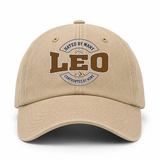 Hated By Many Confronted By None Washed Cap LEO 13K1 C36PF