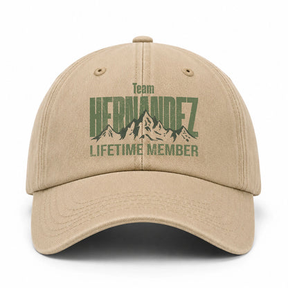 Team Your Name Lifetime Member Mountain Cap HERNANDEZ 13K1 C58PF