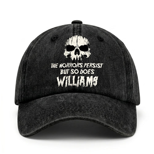 The Horrors Persist But So Does Your Name Cool Skull Washed Cap WILLIAMS 13K1 C134PF